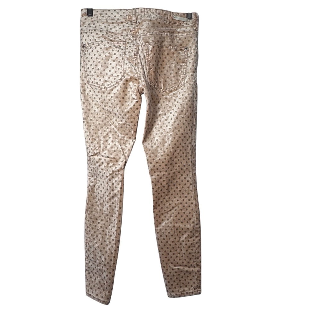 Pilcro Anthropologie Brand Velvet Polka Dot High Rise Skinny Pants - Size 25 P - Picture 3 of 8